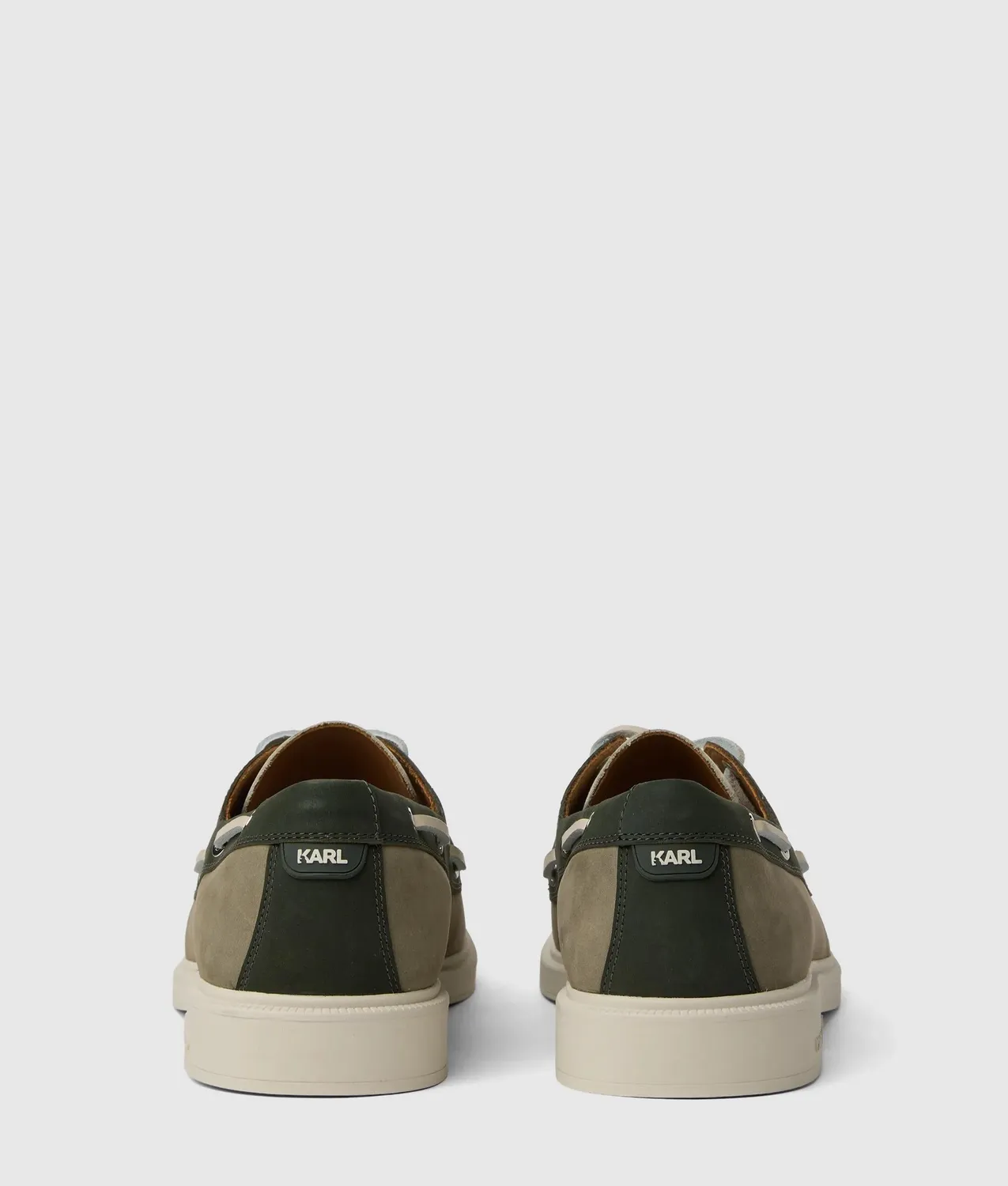 Karl Lagerfeld Kori Tri-Color Boat Shoes Suede