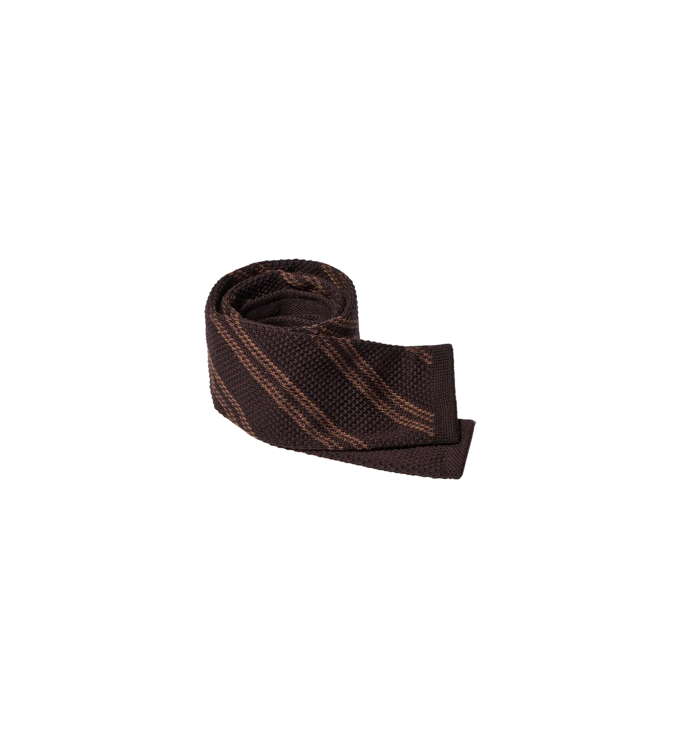 Mos Mosh MMGMaze Stripe Strickkrawatte Black Coffee