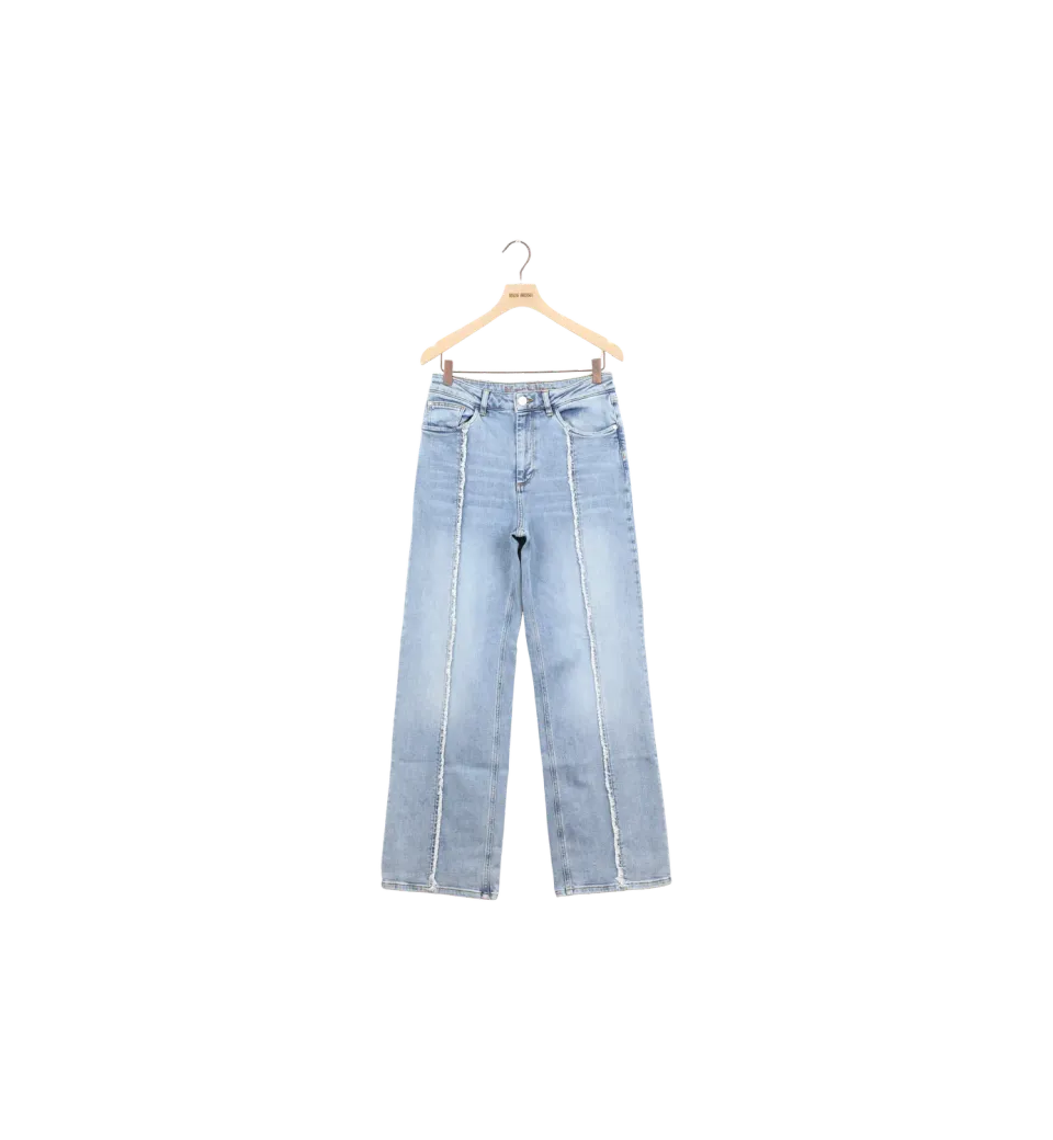 Mos Mosh MMRelee Seam Jeans Straight Light Blue 28 High-Waist
