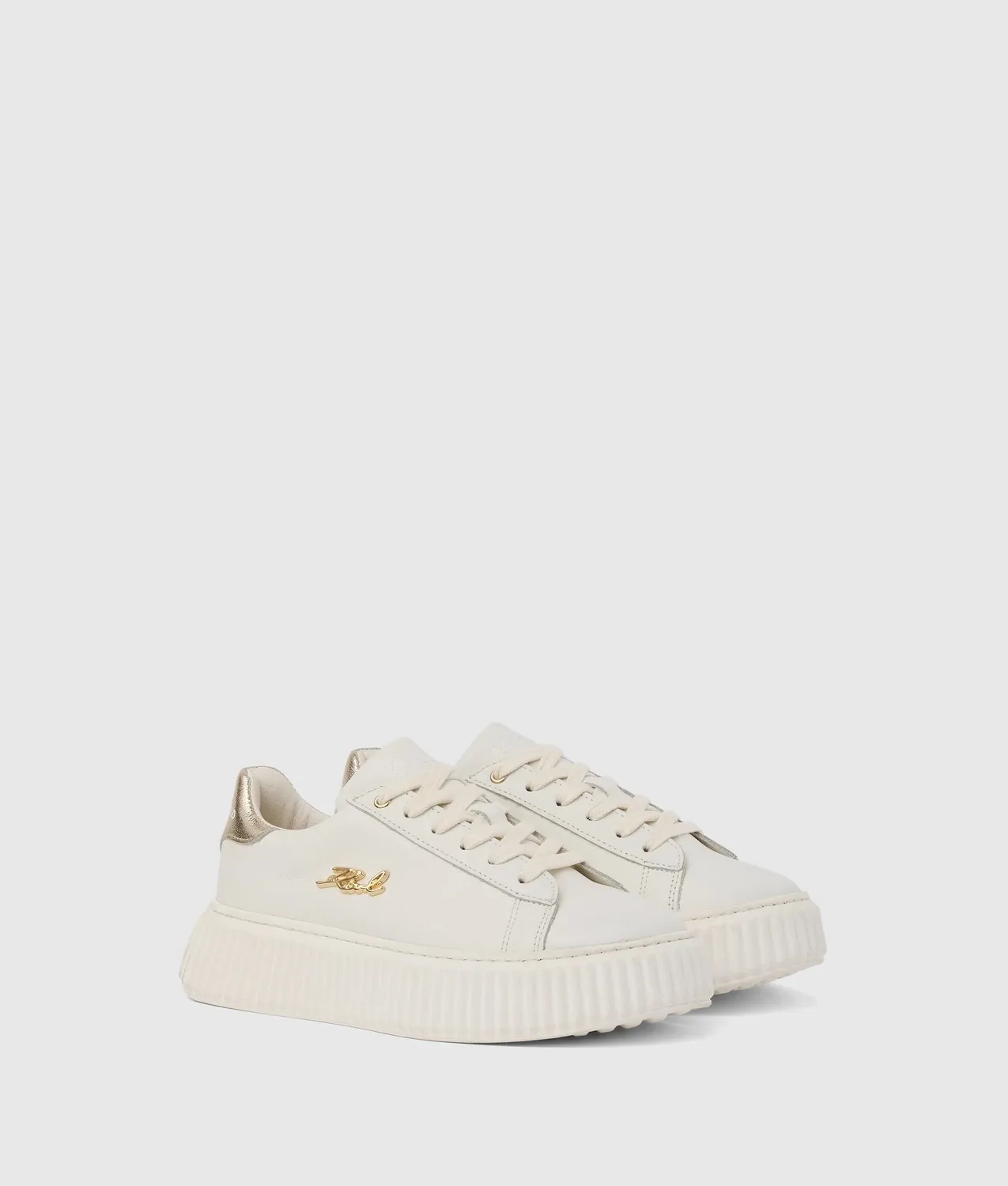Karl Lagerfeld Signature Metallic Sneaker Mädchen Leder