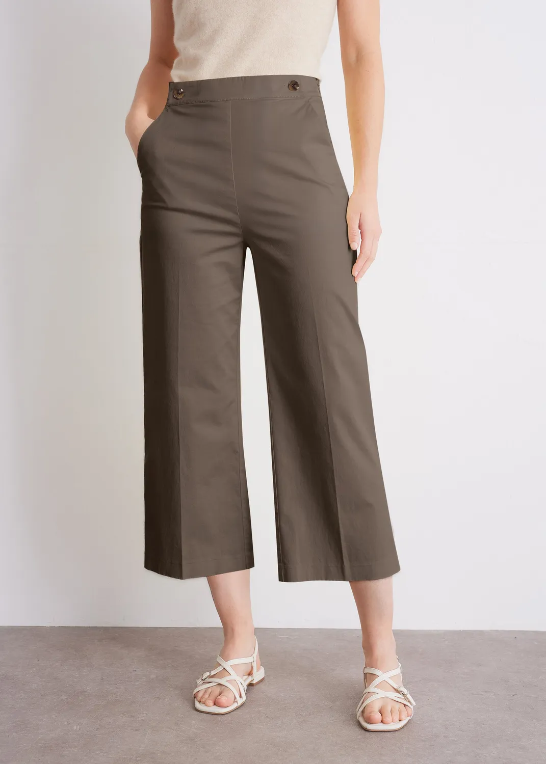 Senatex Culotte OCS Baumwollhose Mocca 34 weiter Schnitt
