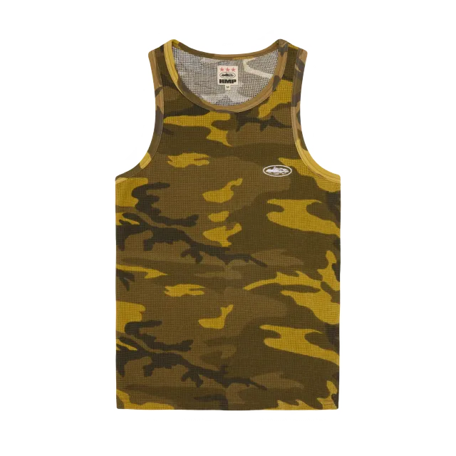 Corteiz HMP Classic Tank Top Yellow Camo Waffle
