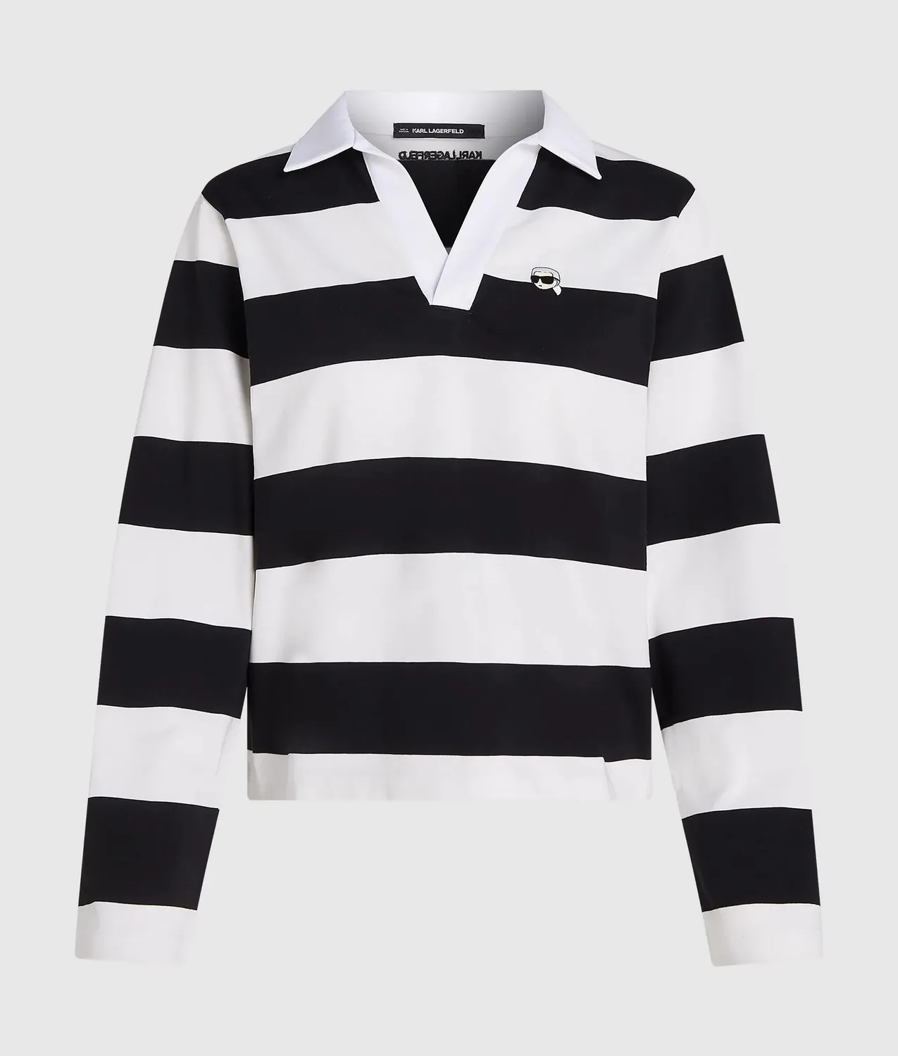 Karl Lagerfeld Ikon Rugby-Shirt Streifen Bio-Baumwolle