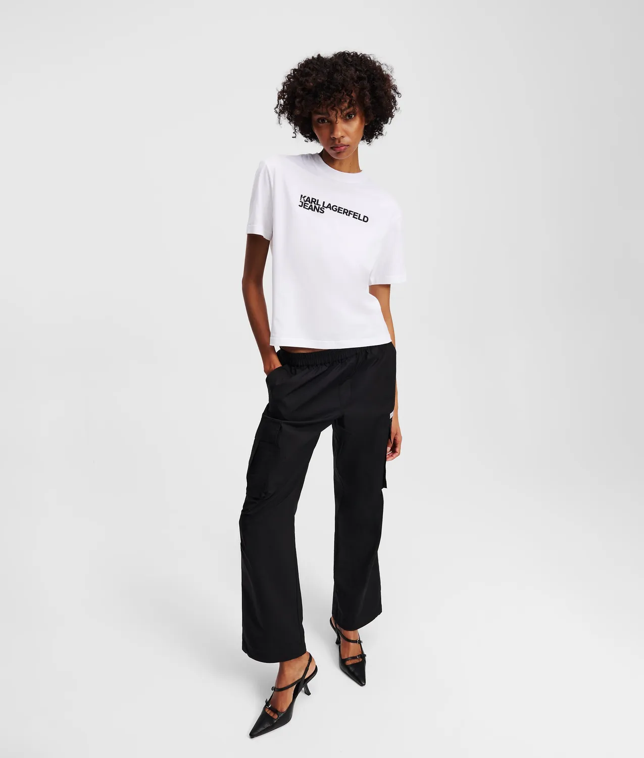 Karl Lagerfeld Jeans Logo T-Shirt Bio-Baumwolle