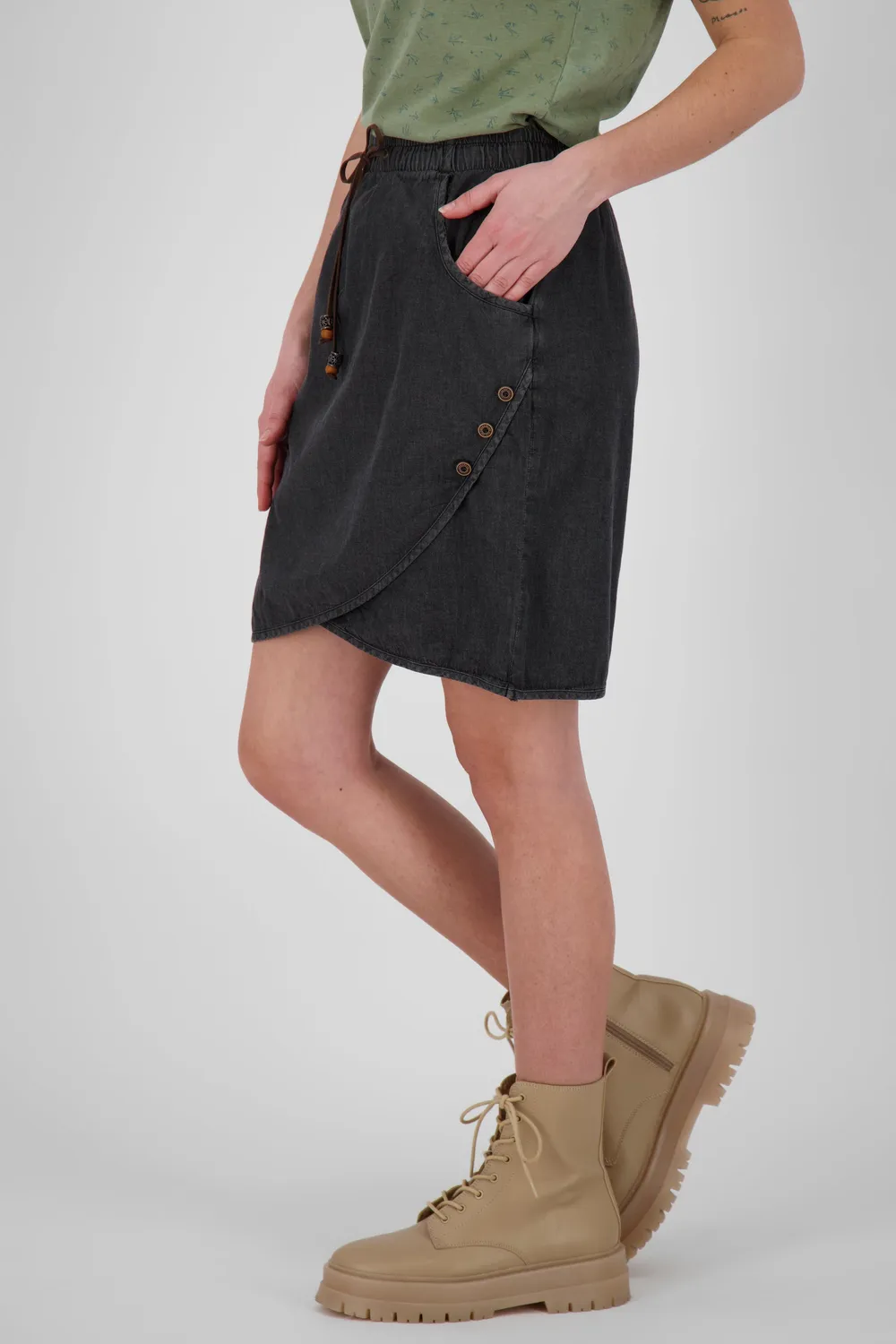 Alife & Kickin LucyAK DNM A Jeansrock Schwarz
