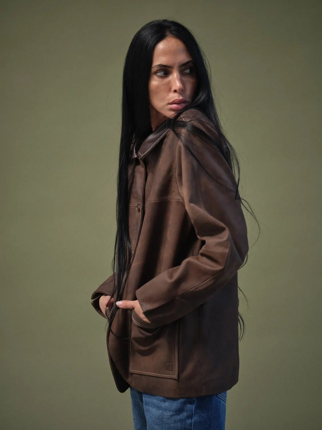 Mos Mosh MMHFame Lederjacke Java Ziegenleder Regular