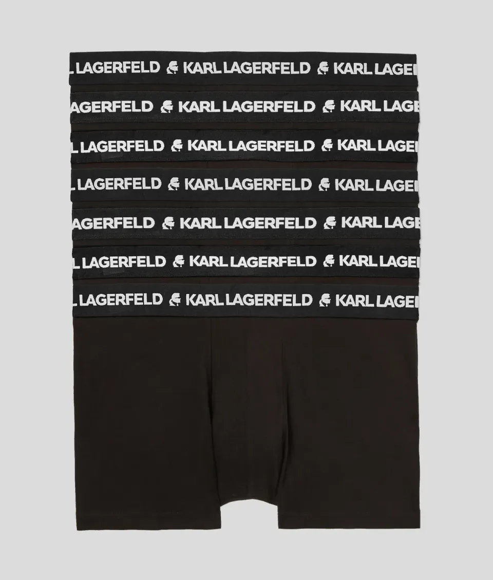 Karl Lagerfeld Logo Trunks Boxershorts 7er-Pack Bio-Baumwolle