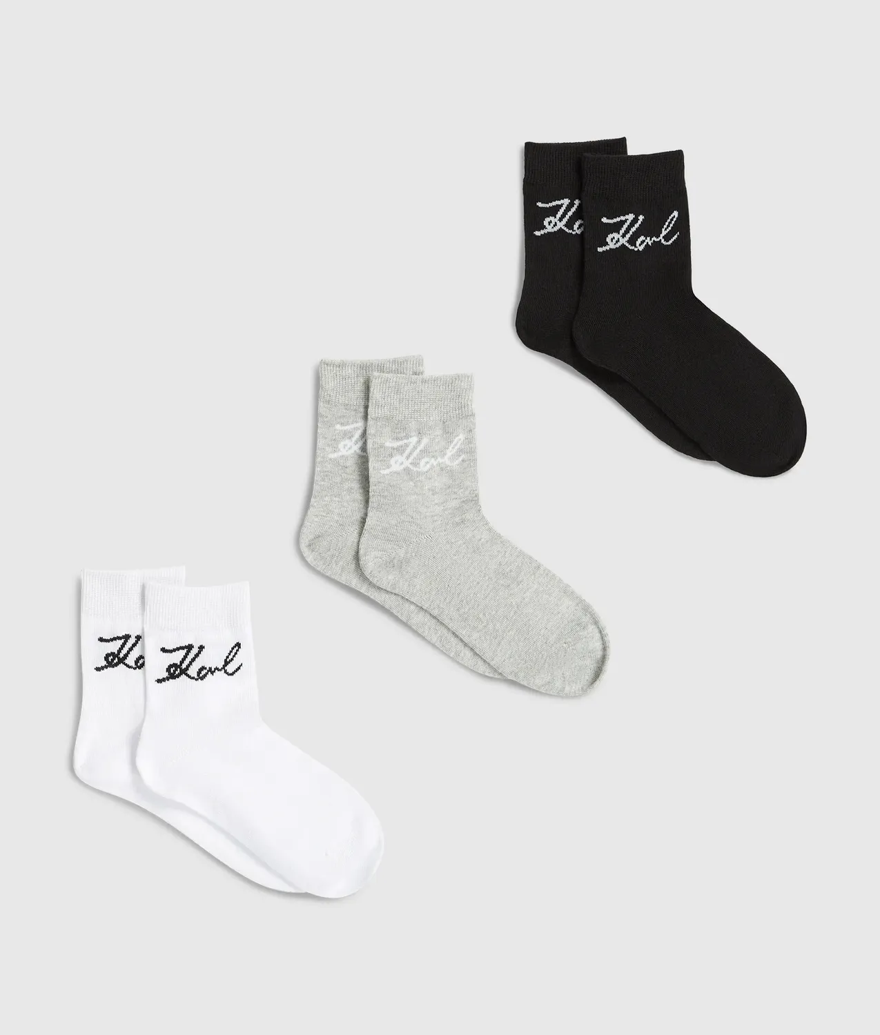 Karl Lagerfeld Signature Socken 3er-Pack Halblang