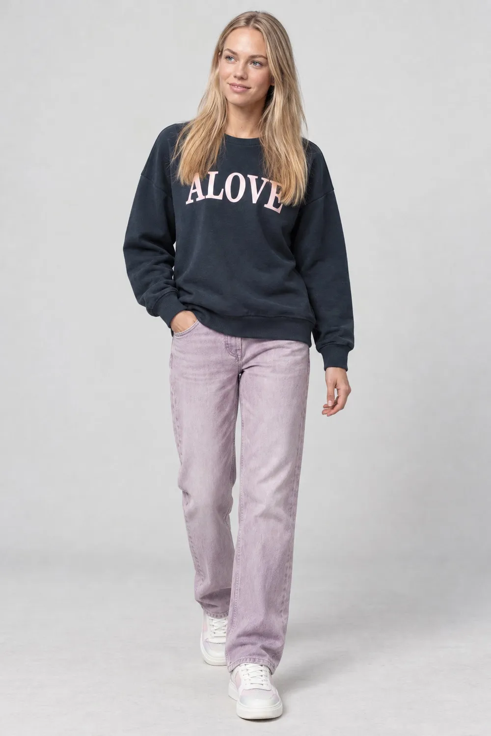Alife & Kickin ElsaAK P Sweatshirt dunkelblau Damen Print