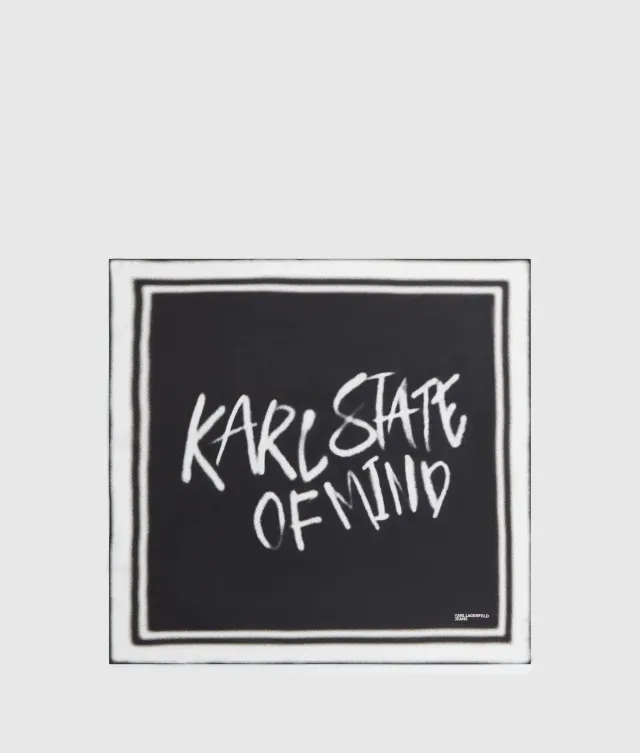 Karl Lagerfeld Karl Quote Large Bandana Tuch Print