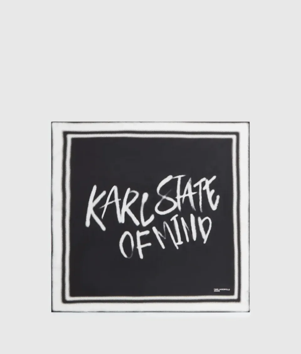 Karl Lagerfeld Karl Quote Large Bandana Tuch Print