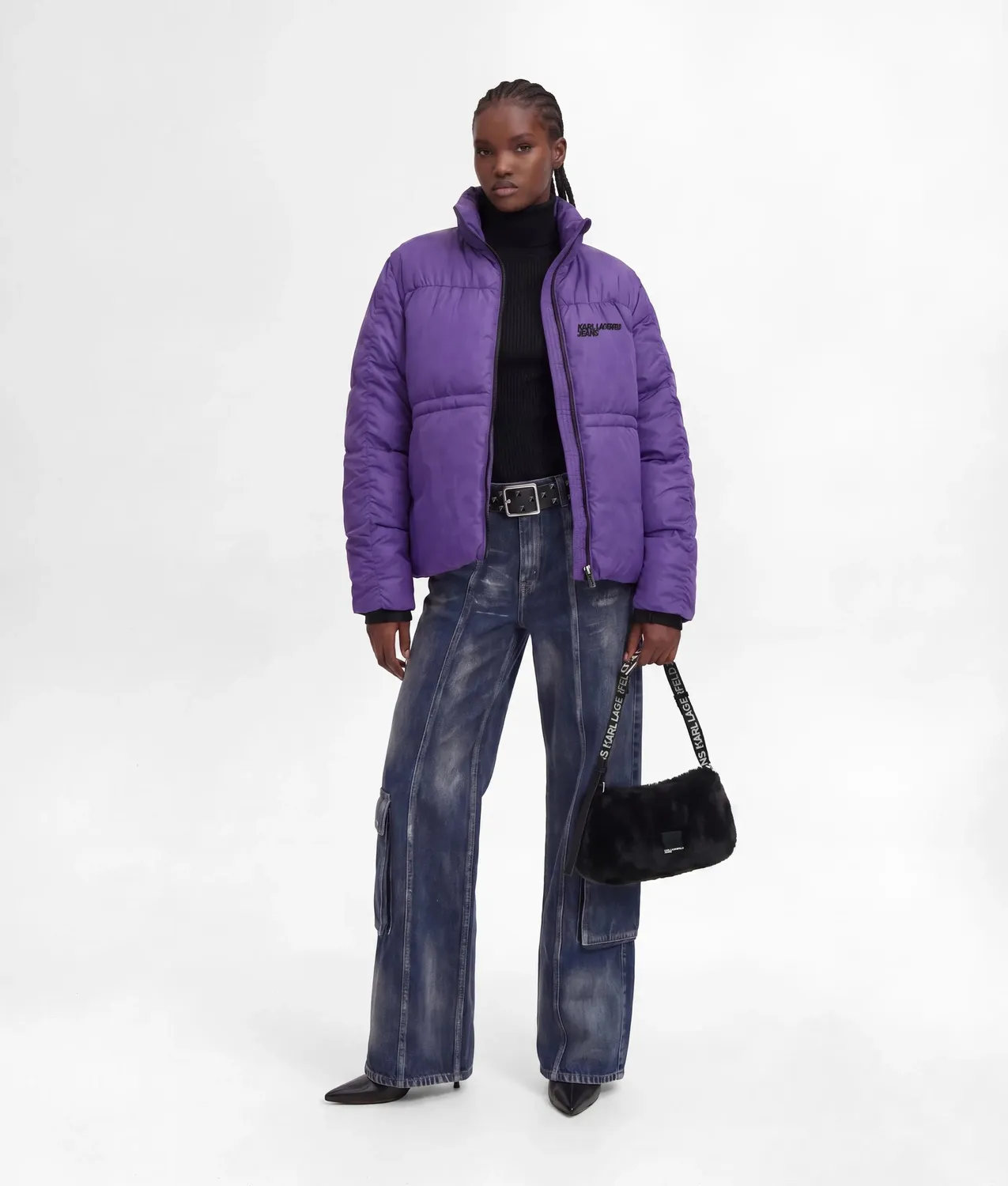 Karl Lagerfeld KL Jeans Ruched-Sleeve Steppjacke XS-XL