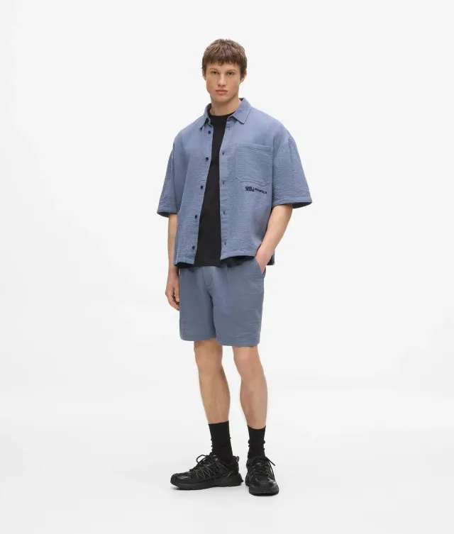 Karl Lagerfeld KL Jeans Shorts Crinkle-Baumwolle