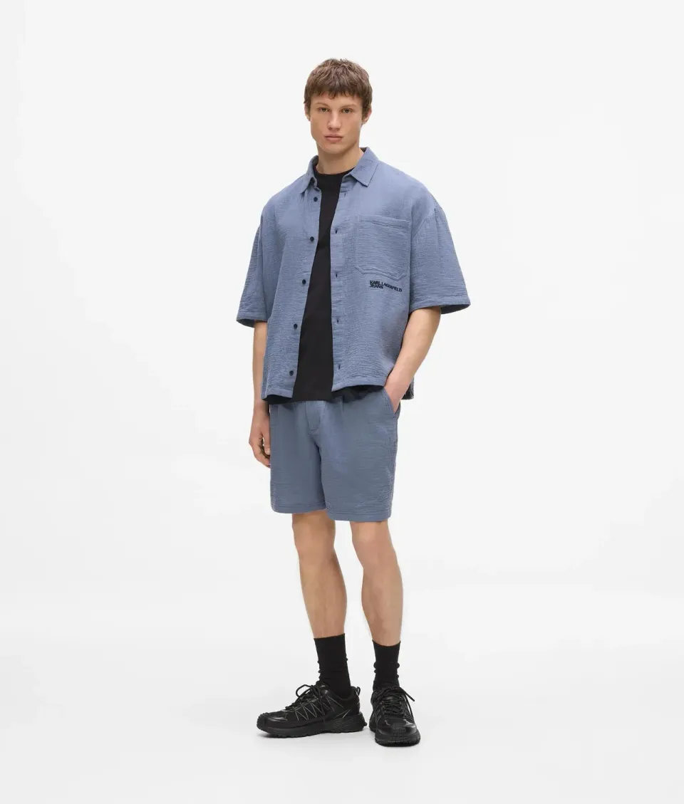 Karl Lagerfeld KL Jeans Shorts Crinkle-Baumwolle