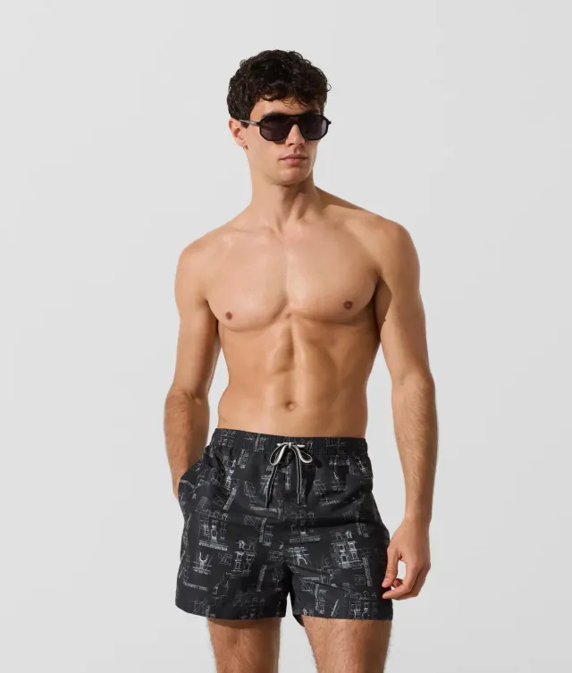 Karl Lagerfeld Maison de Karl Boardshorts kurz Print
