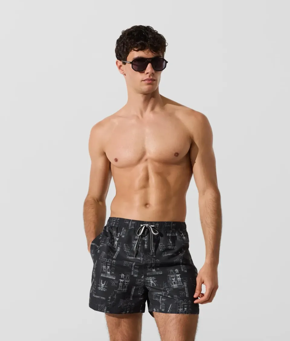 Karl Lagerfeld Maison de Karl Boardshorts kurz Print