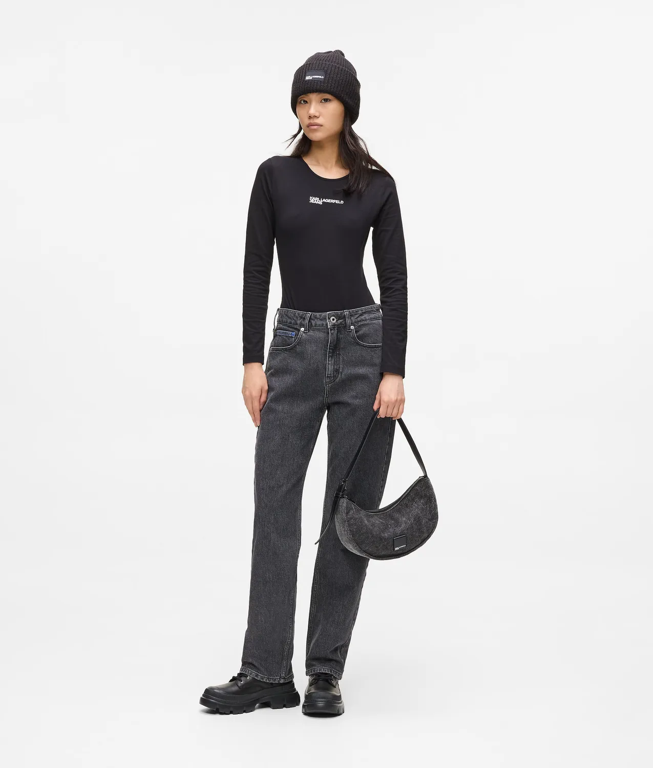 Karl Lagerfeld Jeans High-Rise Straight Stretch