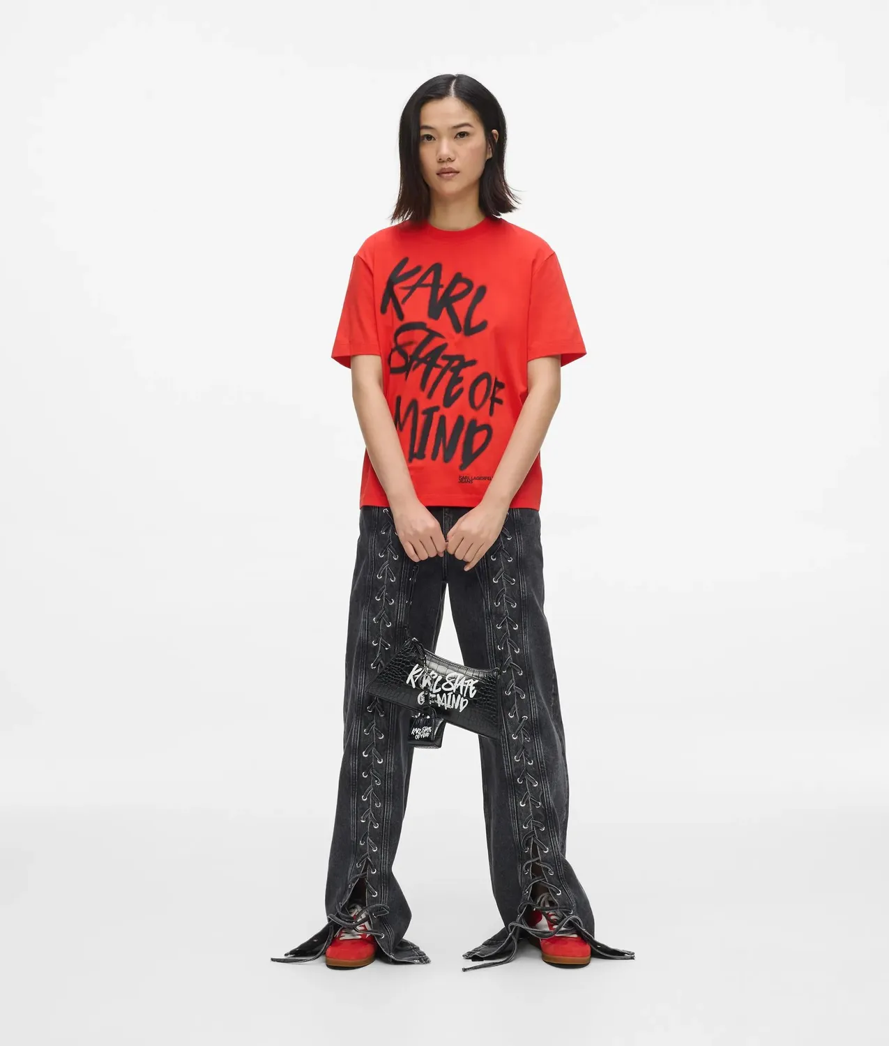 Karl Lagerfeld KL Jeans Quote T-Shirt Regular Fit Grafik