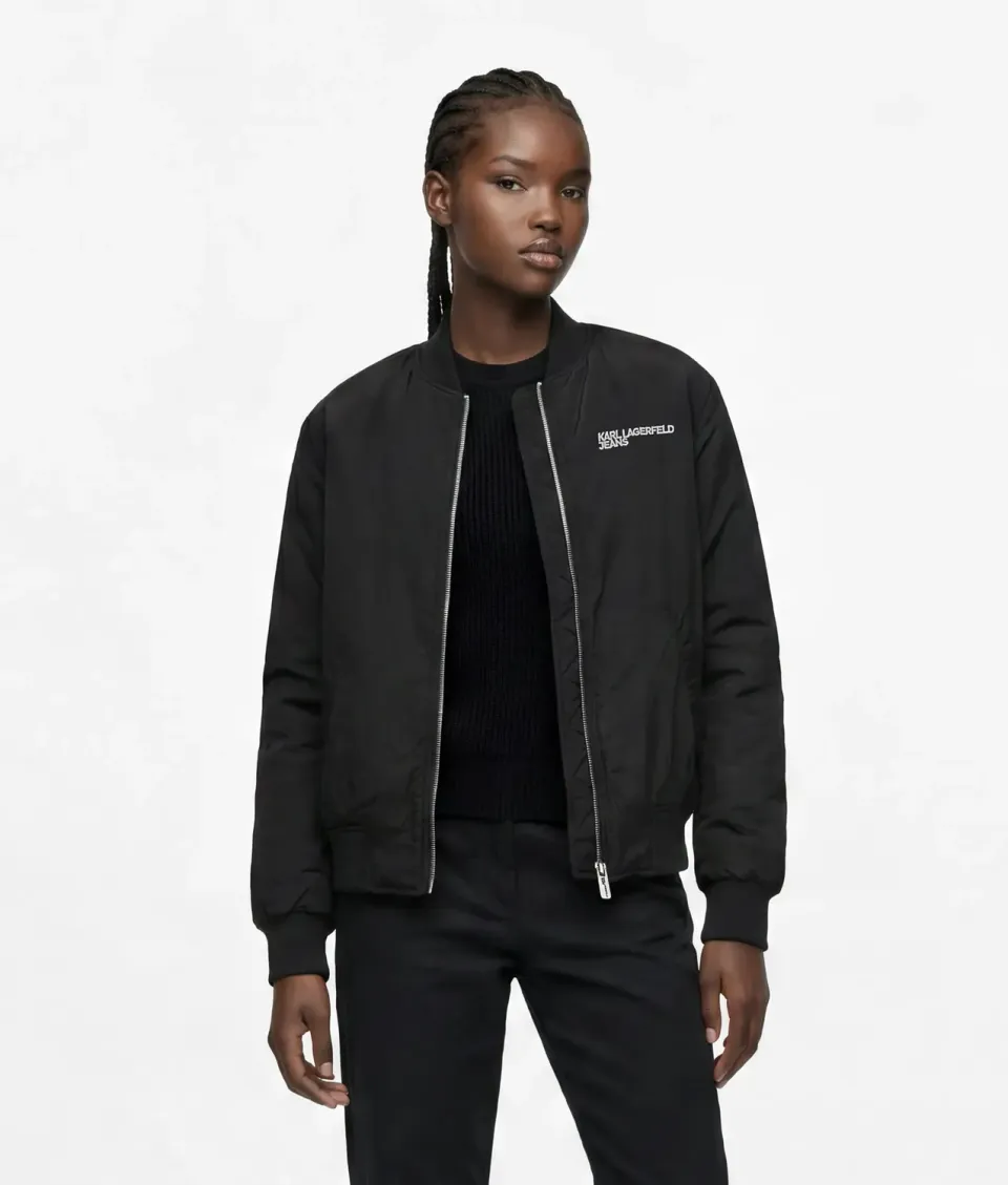 Karl Lagerfeld Reversible Bomberjacke Kunstfell Wende