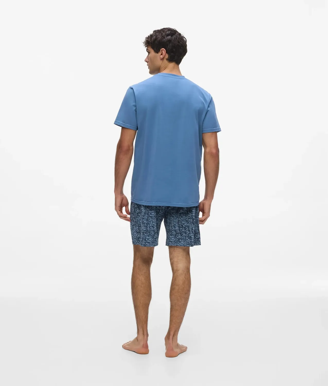 Karl Lagerfeld Ikon Herren Pyjama Set Shorts Shirt