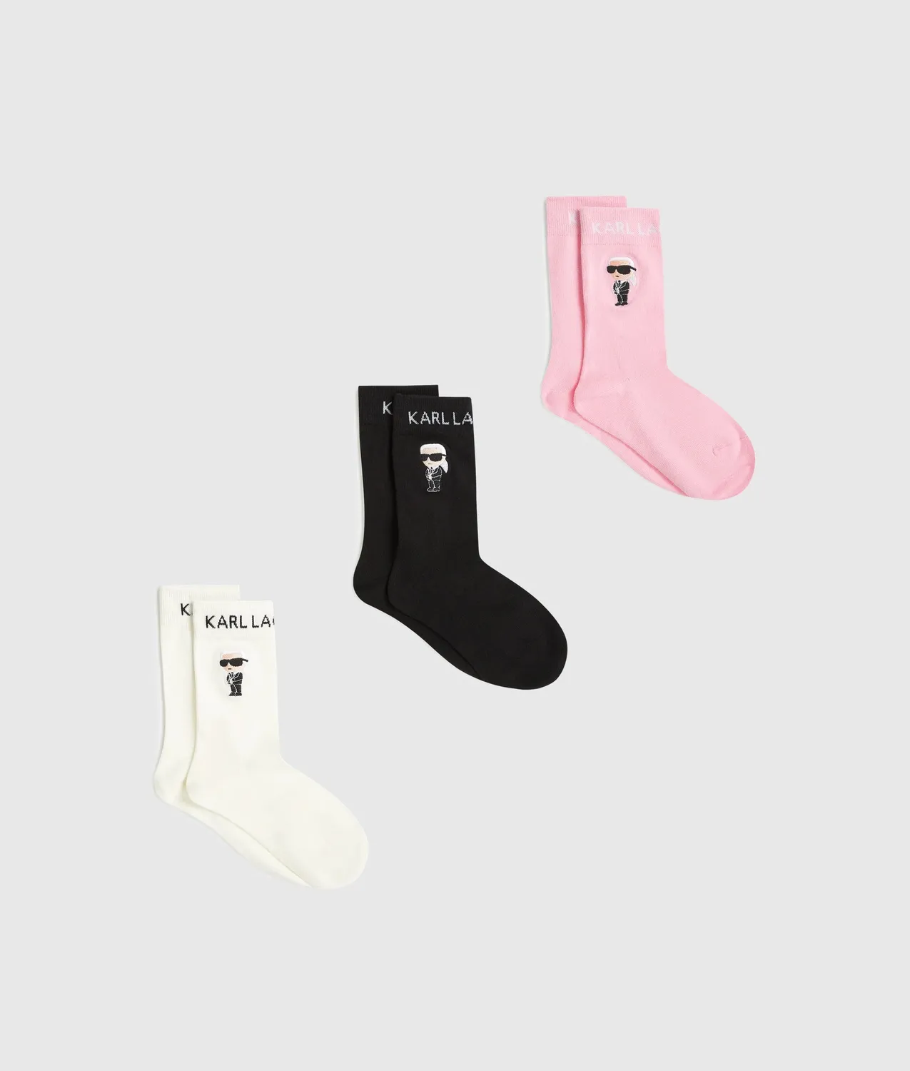 Karl Lagerfeld Ikon Socken Damen 3er-Pack Logo