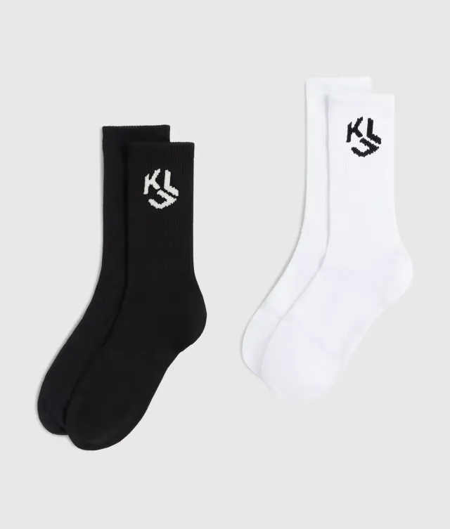 Karl Lagerfeld Jeans Monogram Socken 2er-Pack halblang