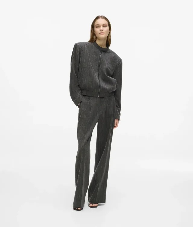 Karl Lagerfeld Pinstripe Hose Strass gerade