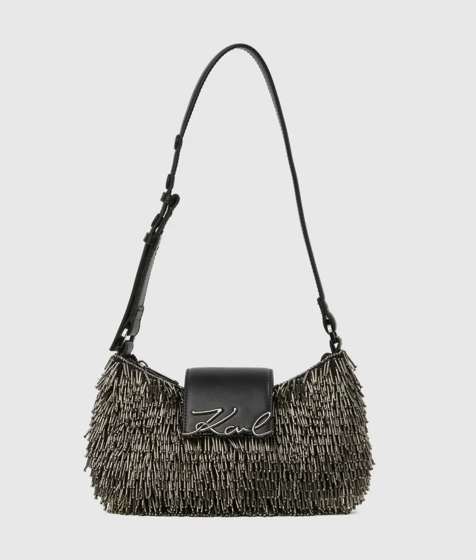 Karl Lagerfeld K/Signature Beaded Moon Umhängetasche One Size Perlen