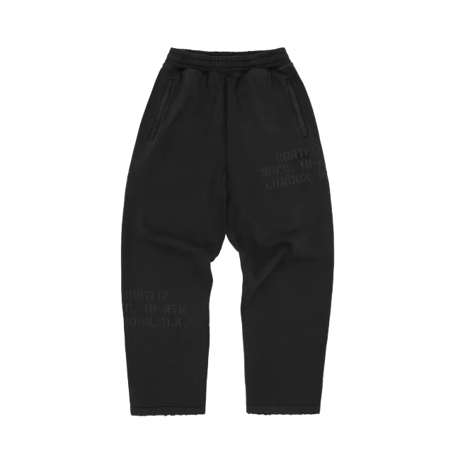 Corteiz HMP Stencil Jogginghose Black Overdye 440gsm