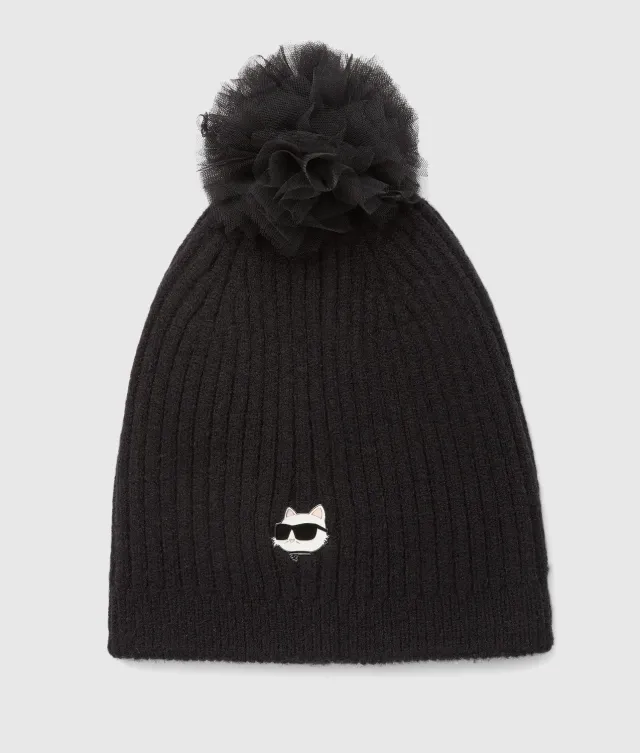 Karl Lagerfeld Choupette Mütze Mädchen Pompon