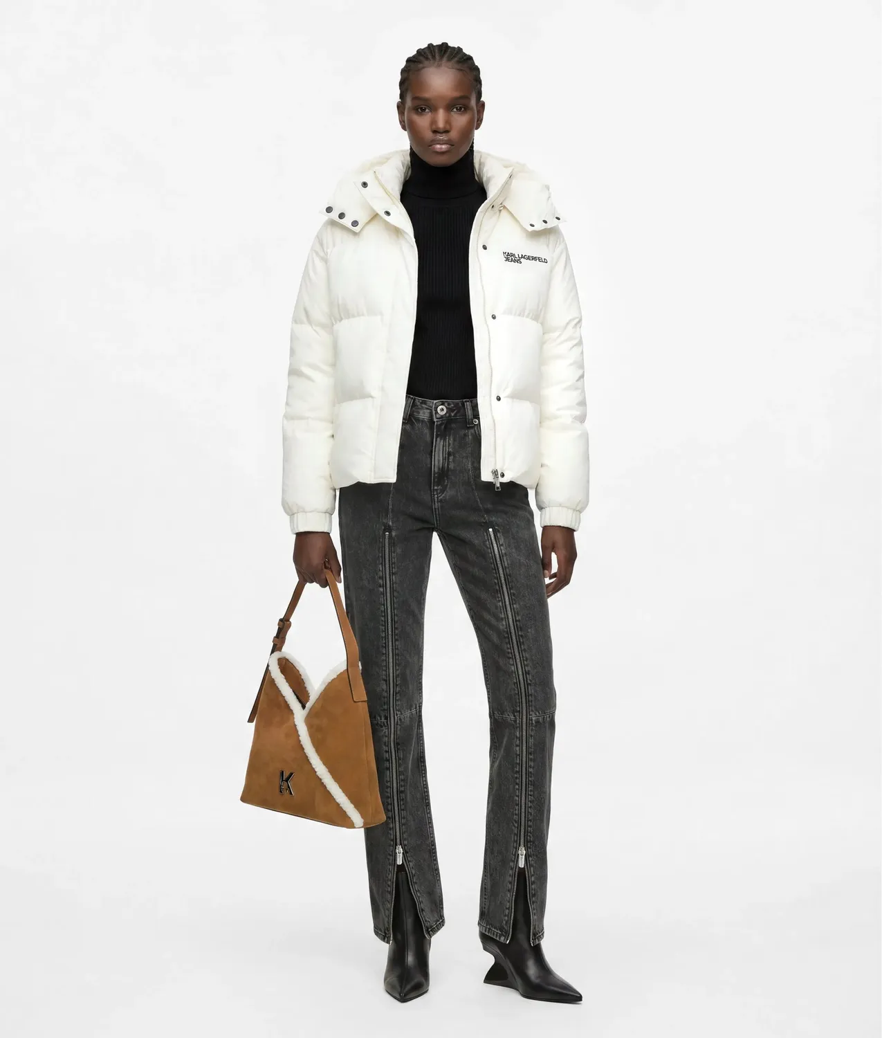 Karl Lagerfeld KL Jeans Logo Pufferjacke glänzend XS-XL