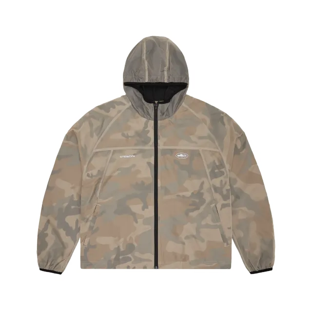 Corteiz Dual-Layer Litework Jacke Desert Camo wasserabweisend