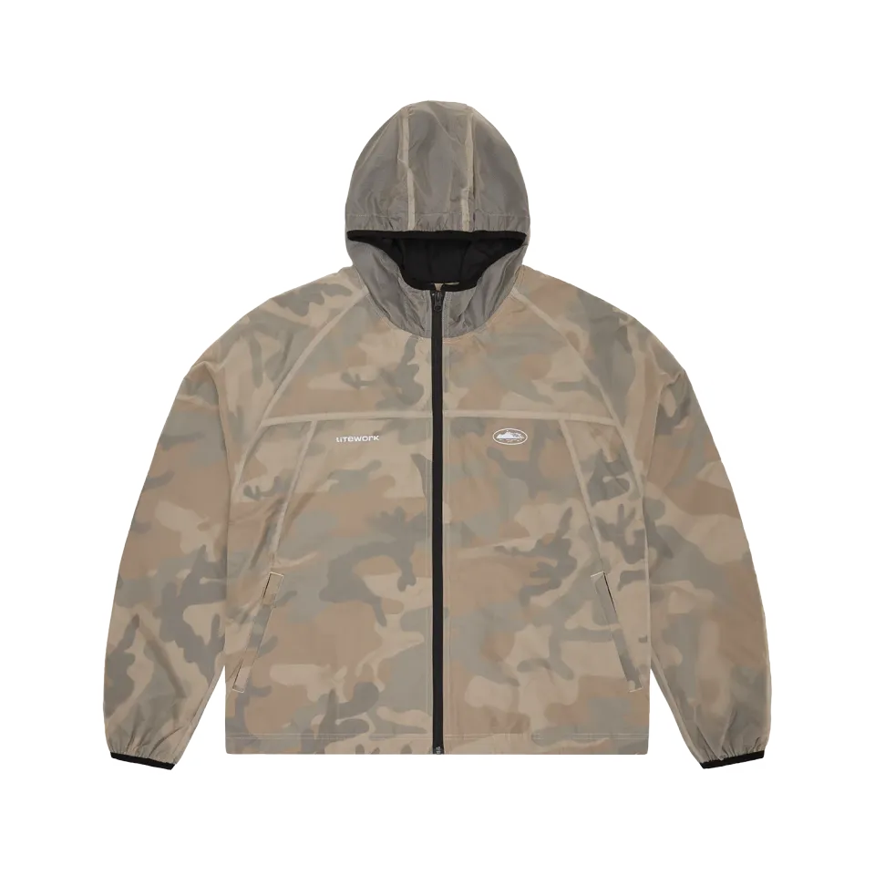 Corteiz Dual-Layer Litework Jacke Desert Camo wasserabweisend