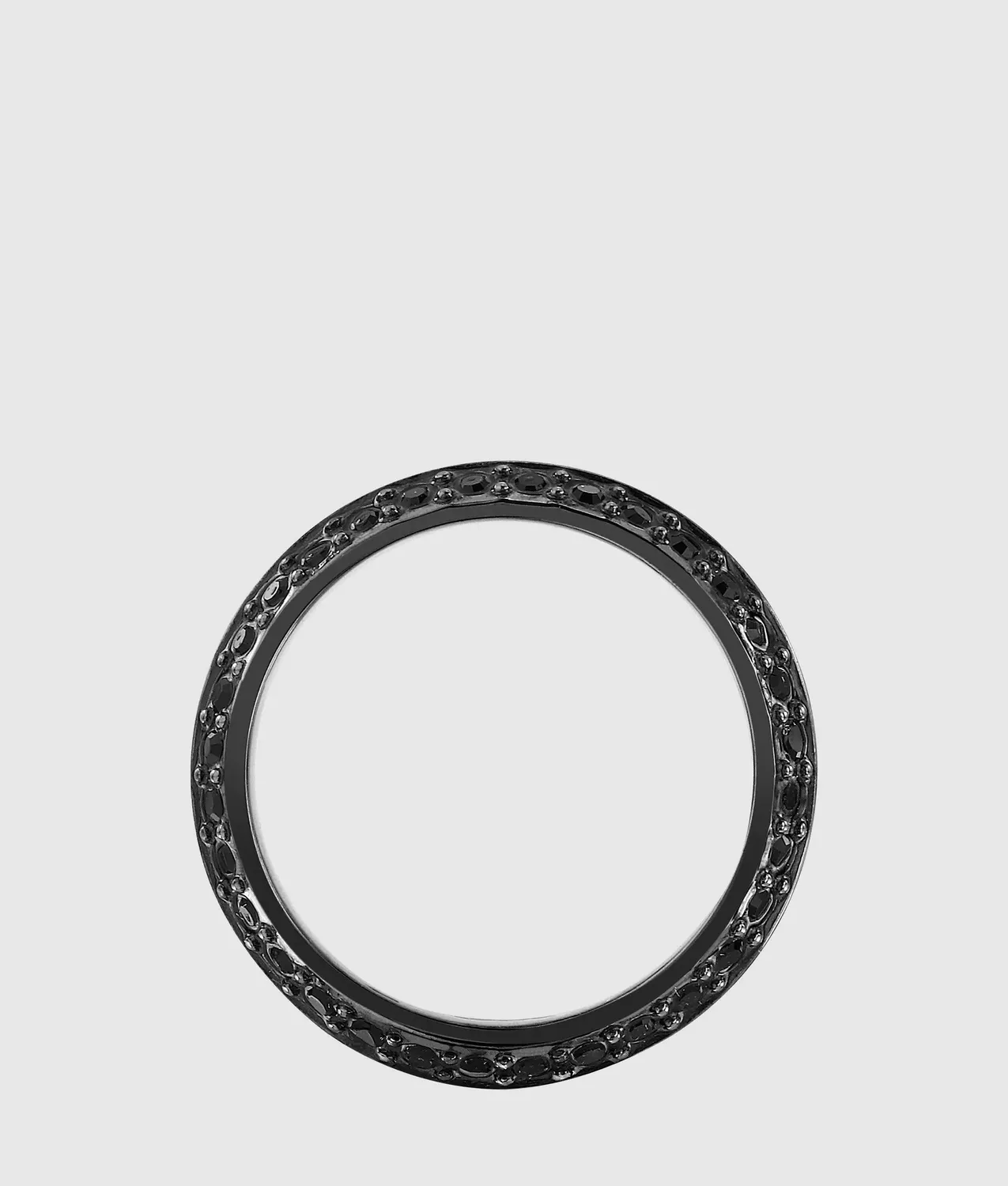 Karl Lagerfeld Gunmetal Crystal Ring Größe 12-18
