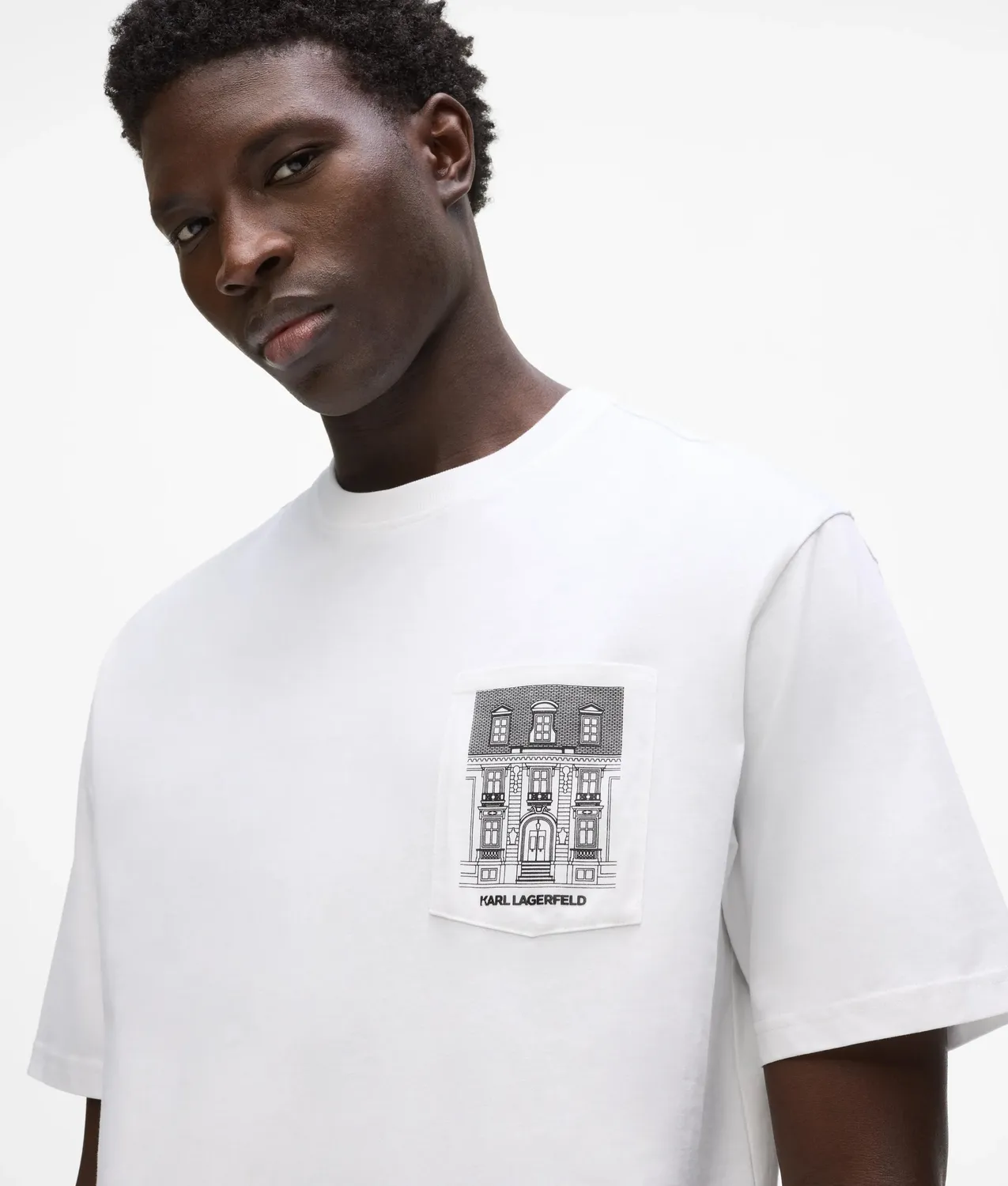 Karl Lagerfeld Maison de Karl Pocket T-Shirt Bio-Baumwolle relaxed