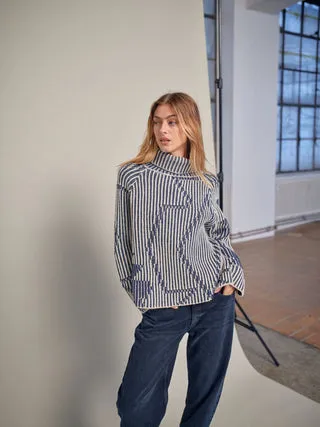 Mos Mosh MMHelna Ikat Rollneck Pullover Wollmix