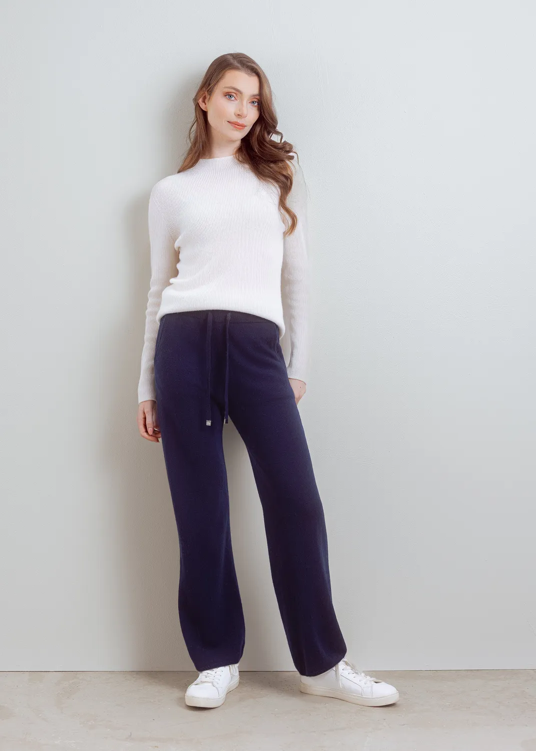 Senatex Merino Strickhose Navy extrafein