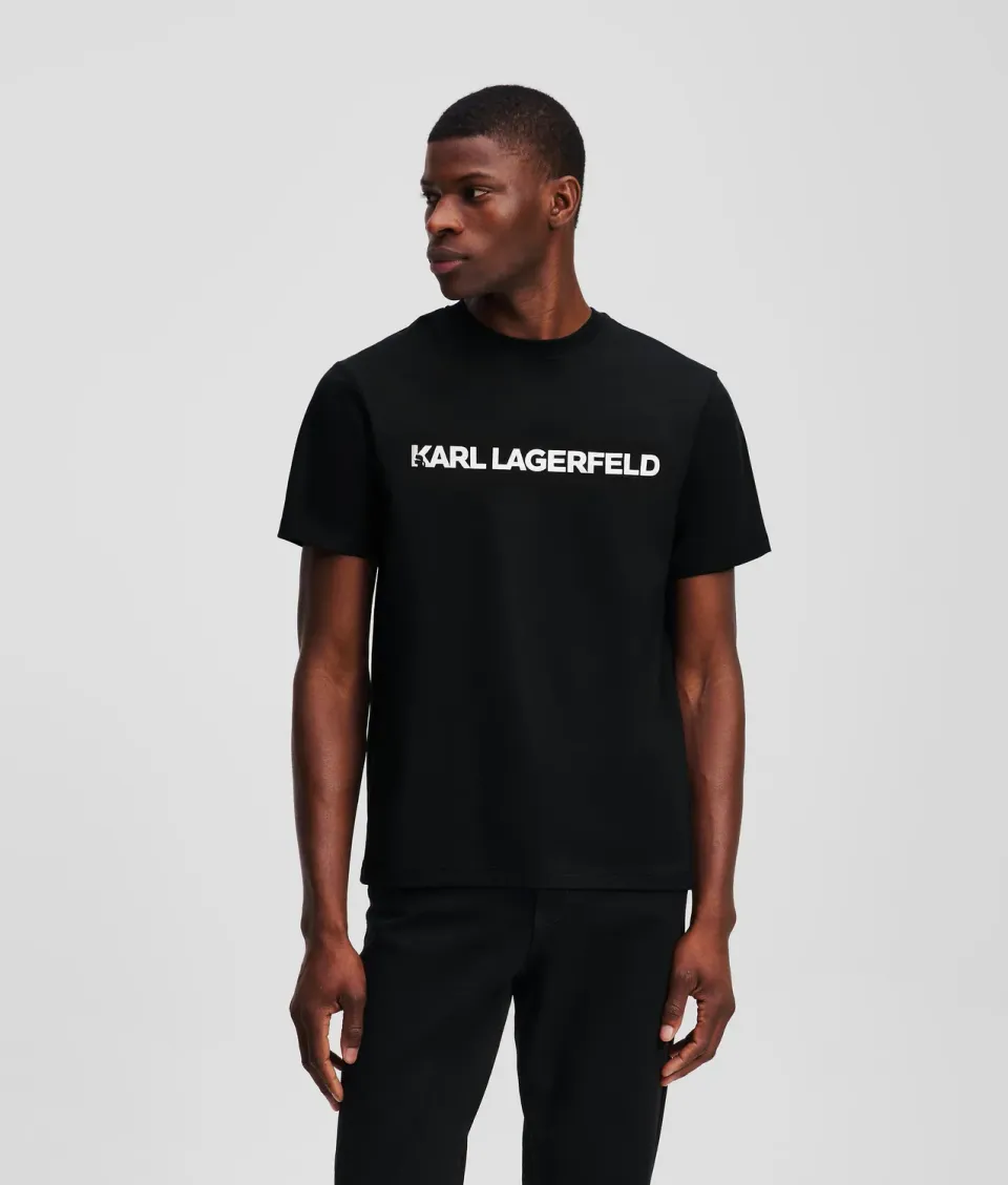 Karl Lagerfeld Logo T-Shirt regular Baumwolle