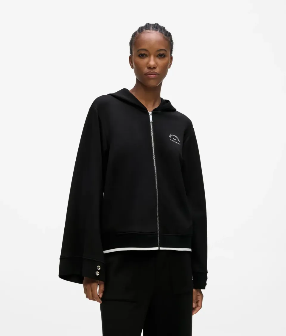 Karl Lagerfeld Rue St-Guillaume Zip Hoodie Modal