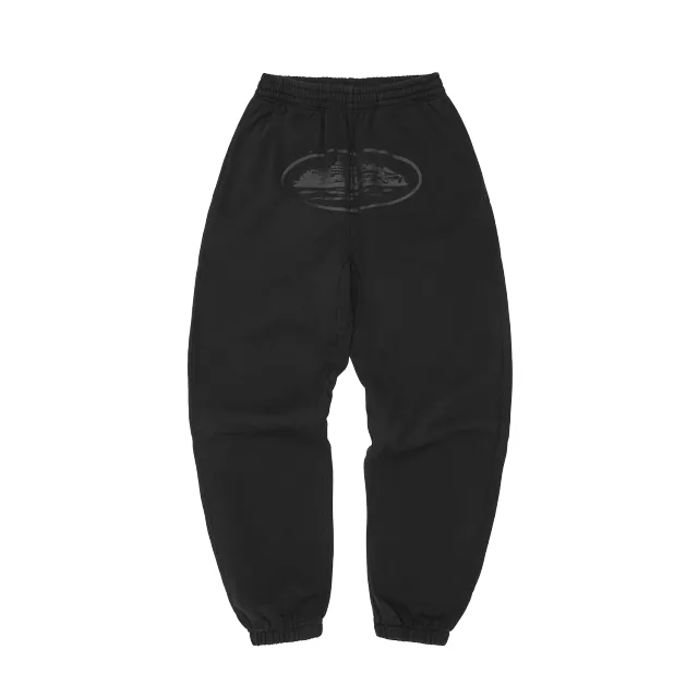 Corteiz Alcatraz Sweatpant Triple Black Fleece