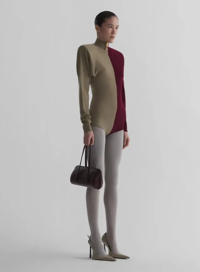 Mugler Cashmere Body Bicolor Rollkragen
