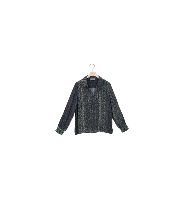 Mos Mosh MMEnfa Border Bluse Schwarz M Viskose