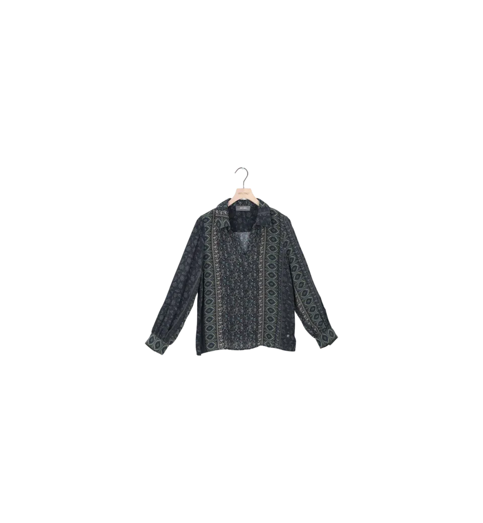 Mos Mosh MMEnfa Border Bluse Schwarz M Viskose