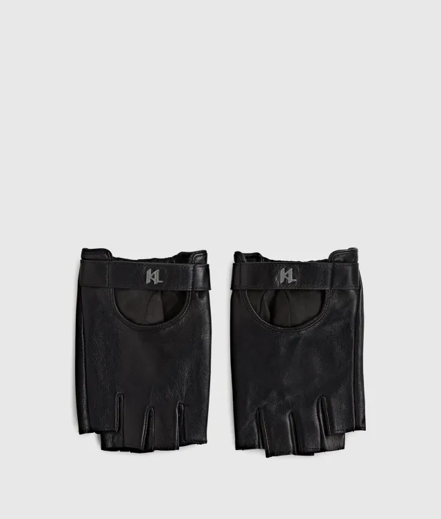Karl Lagerfeld K Monogram Handschuhe fingerlos Leder S-L