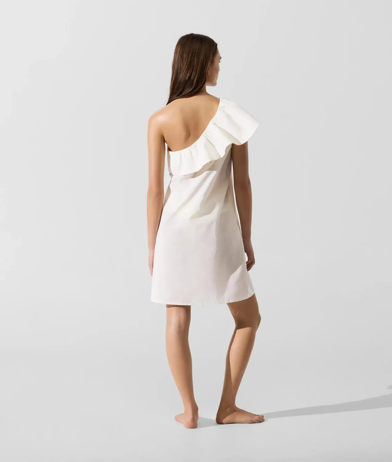 Karl Lagerfeld Signature Ruffle Strandkleid Baumwolle