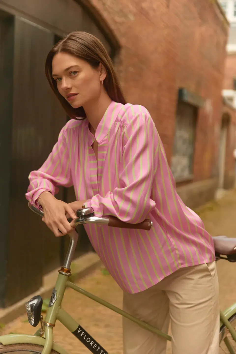 Senatex Streifen Bluse Viskose Candy Stripes