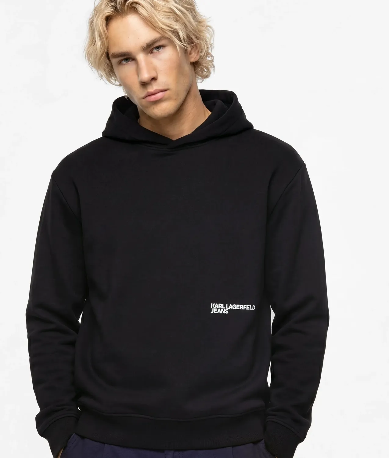 Karl Lagerfeld Ombré Box Logo Hoodie Baumwollhoodie