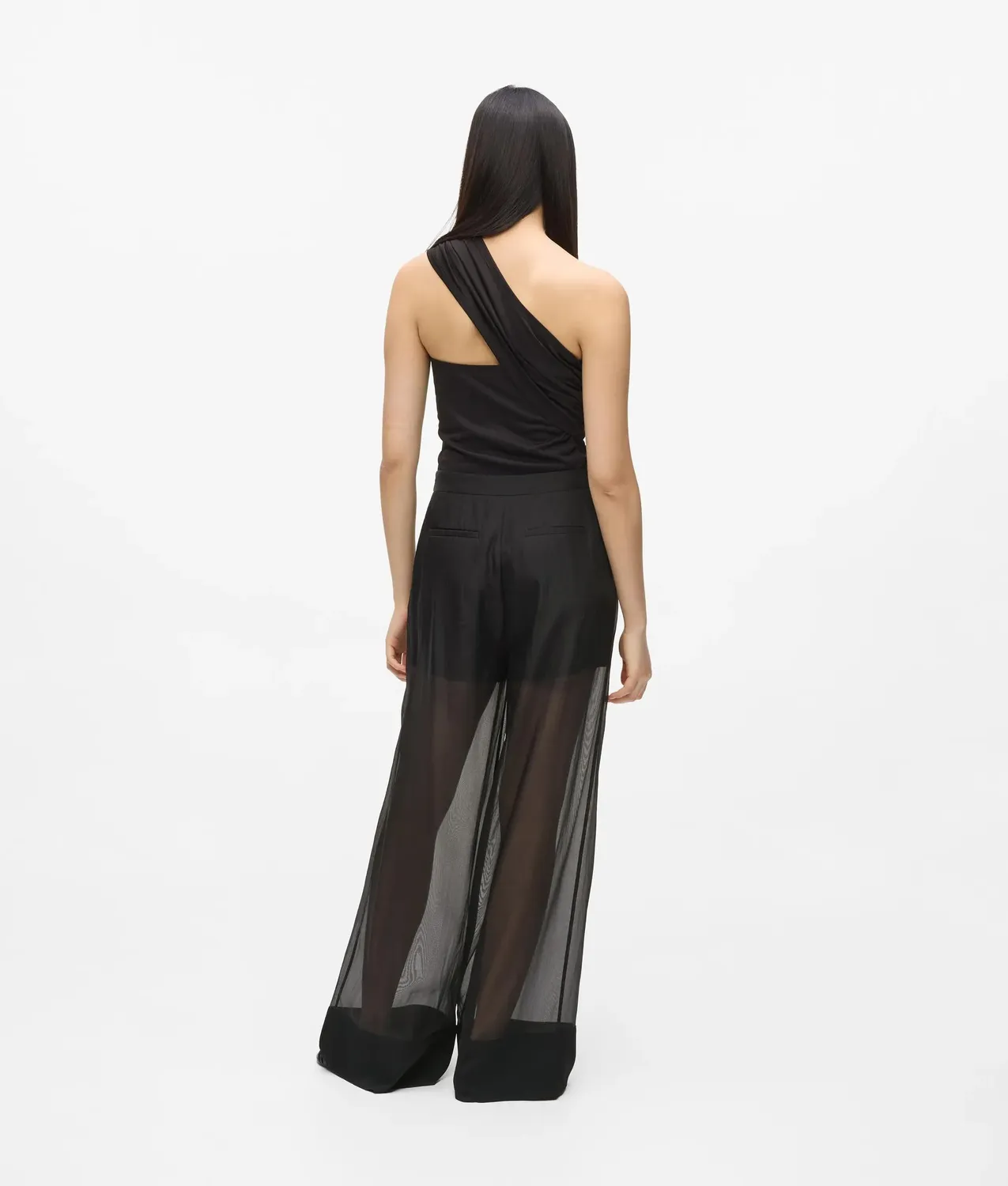 Karl Lagerfeld Organza Pants Wide-Leg transparent Gr 0-10