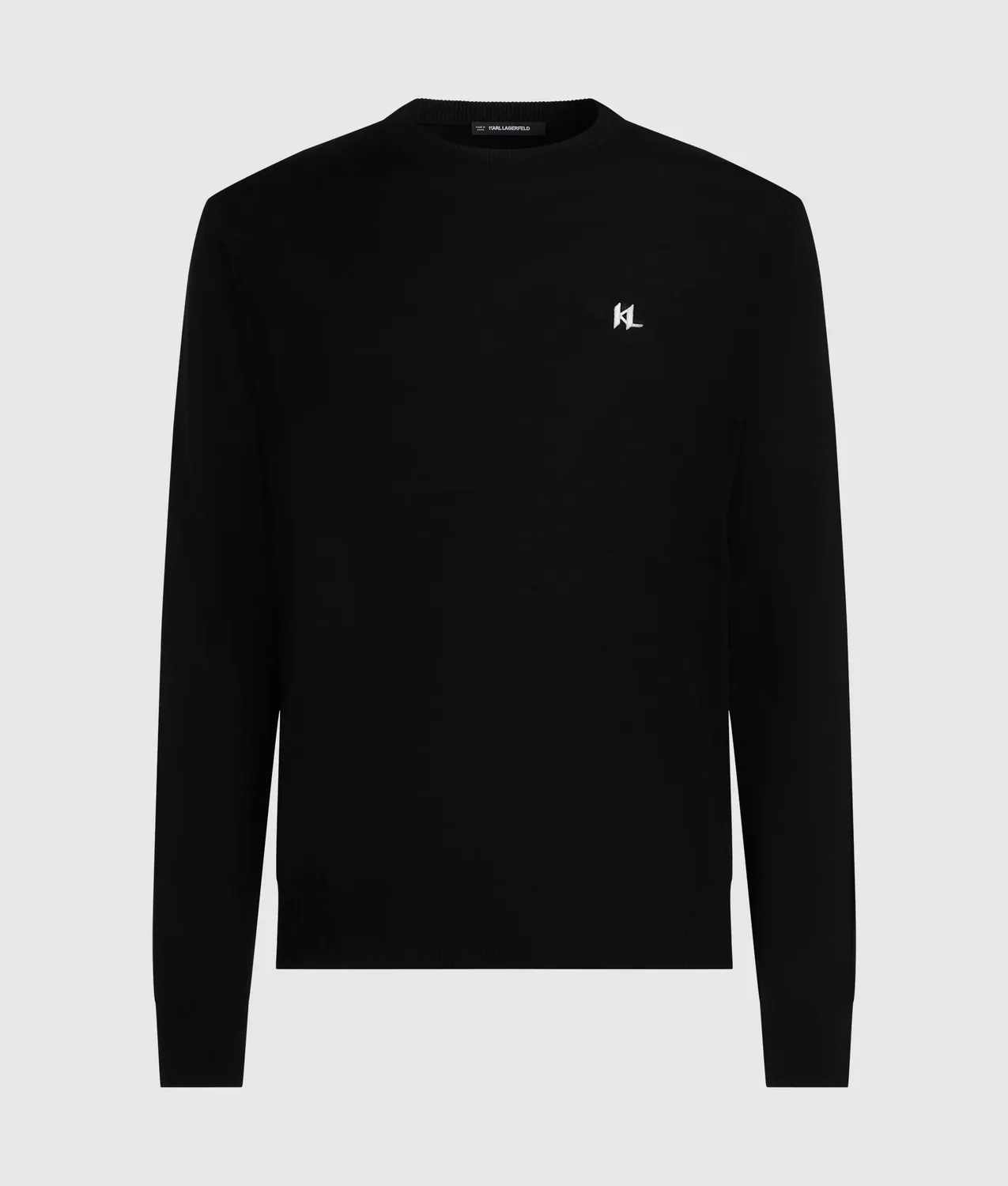 Karl Lagerfeld Merino Pullover Rundhals Stick Damen Herren