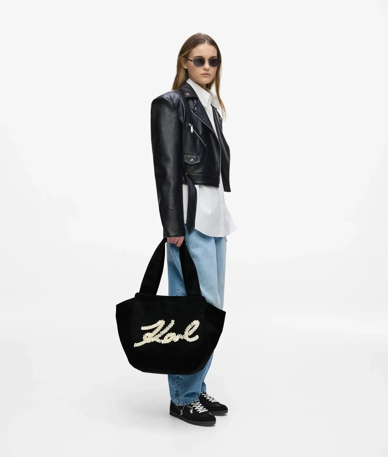 Karl Lagerfeld K/Signature Shopper Ruffle Baumwolle